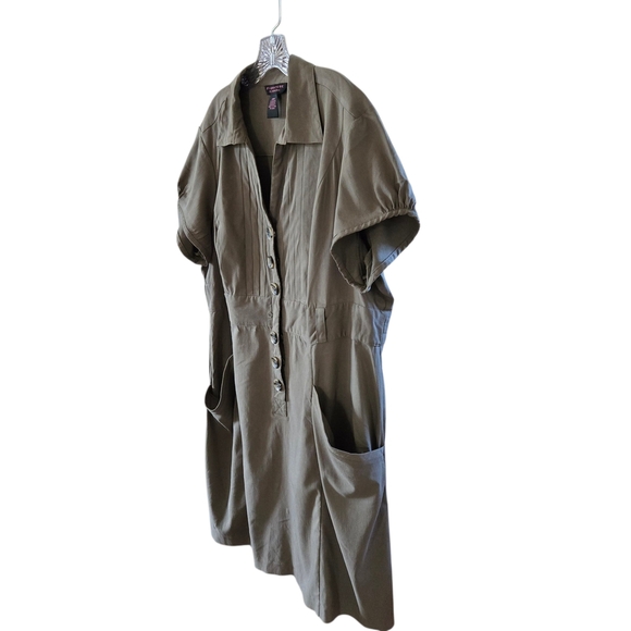 PLUS SIZE*****Robbie Bee Olive Midi Dress - Picture 6 of 11